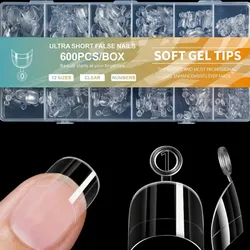 Caja de 600 uñas soft gel  de extensión