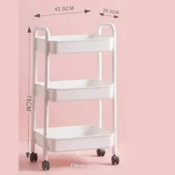 Carrito auxiliar blanco