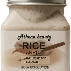 Exfoliante de arroz con ácido Hialurónico y colágeno