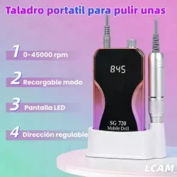 Máquina recargable 45000 RPM con base