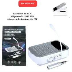 Recargable todo: Extractor 80W+Máquina 35000 RPM