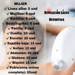 ✨Depilación láser definitiva para MUJER 💆‍♀️