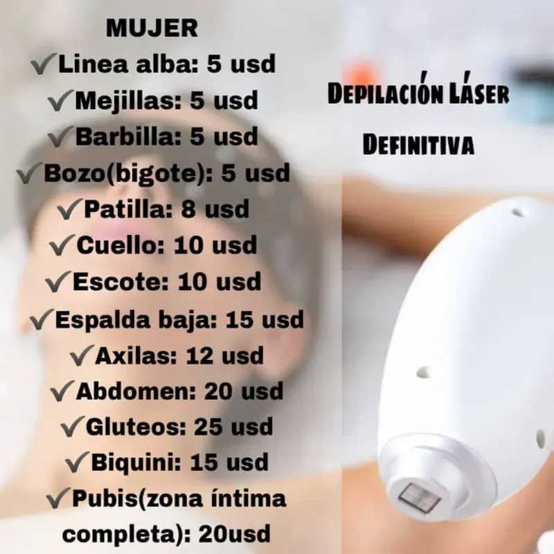 ✨Depilación láser definitiva para MUJER 💆‍♀️