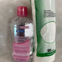 🧼 Kit de limpieza facial – Agua Micelar + Pads de algodón (80 unidades)