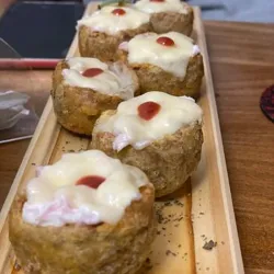 🍌 Tostones de Jamón y Queso