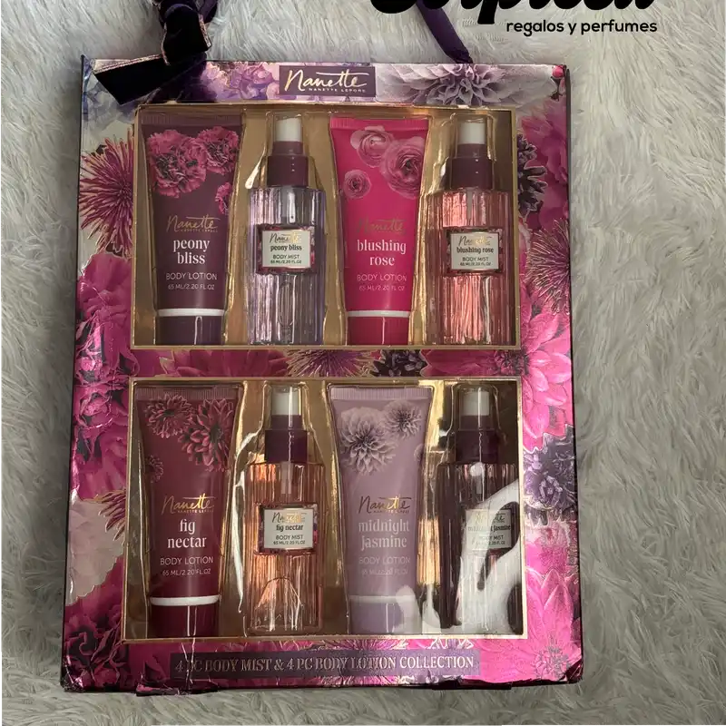 Juego de cremas y colonias 8 piezas 