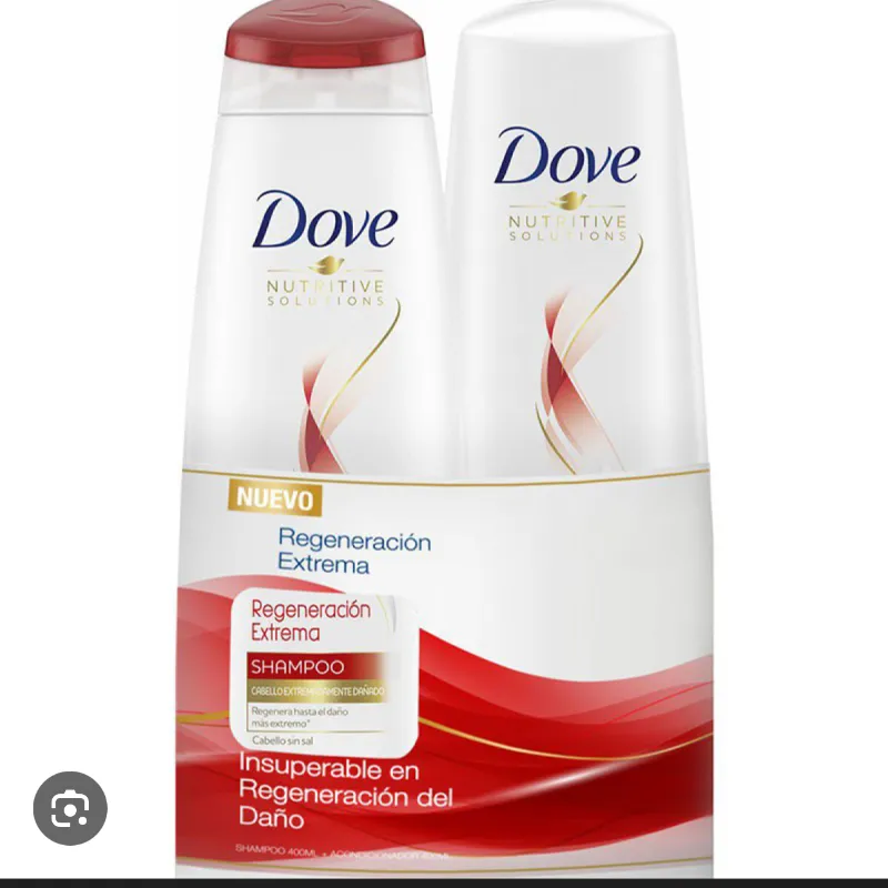 Juego de shampoo y acondicionador Dove 