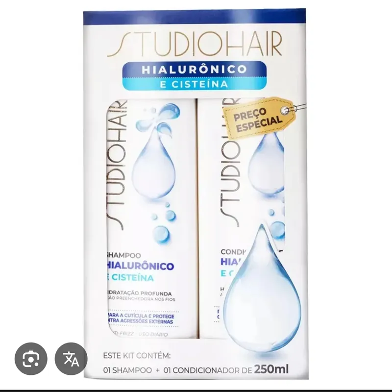 Juego de shampoo y acondicionador studio hair 