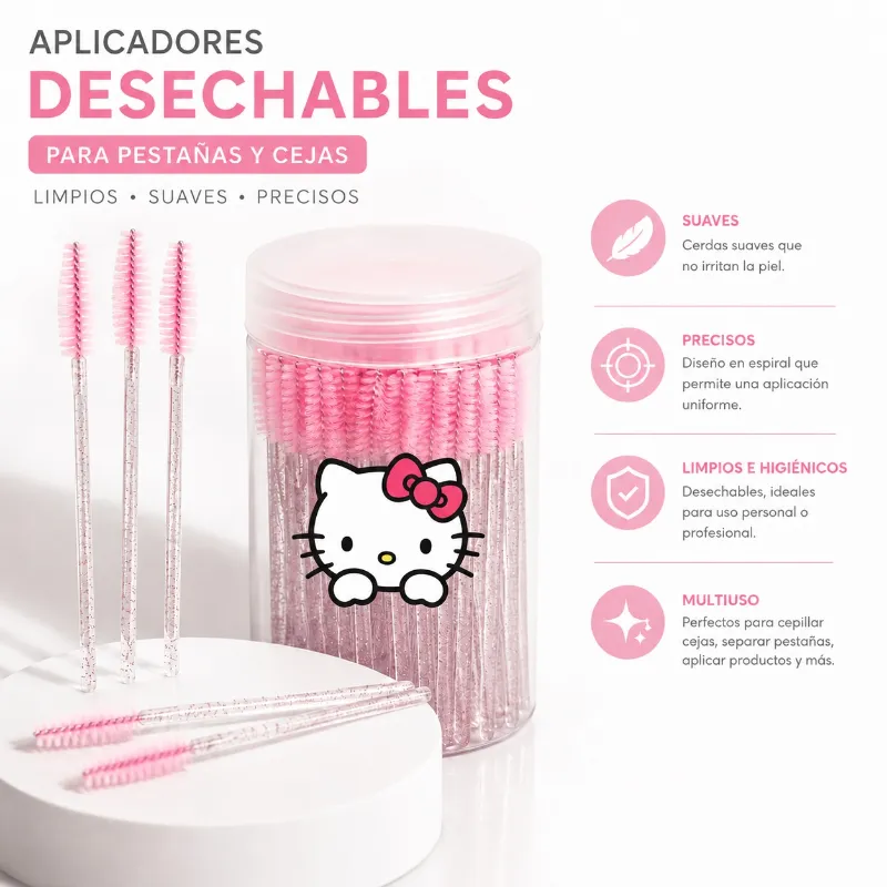 Aplicadores Desechables para Pestañas y Cejas
