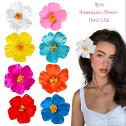 Hebillas de flores de hibisco grandes