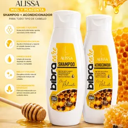 Juego de Shampoo y Acondicionador de Miel y placenta