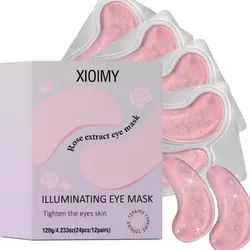 Mascarillas de Hidrogel para Ojos con Extracto de Rosa