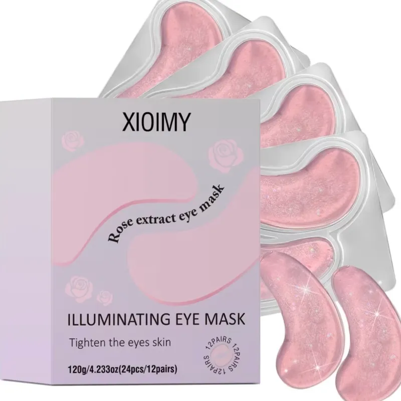 Mascarillas de Hidrogel para Ojos con Extracto de Rosa