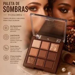 Paleta de Sombras chocolate – 9 Colores