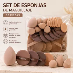 Set de 5 esponjas de maquillaje