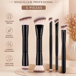 Set de Brochas profesional para Maquillaje – 5 Piezas