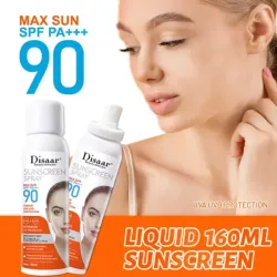 Disaar-Spray líquido de protección Solar para la cara y el cuerpo , Protector UVA&UVB 90.