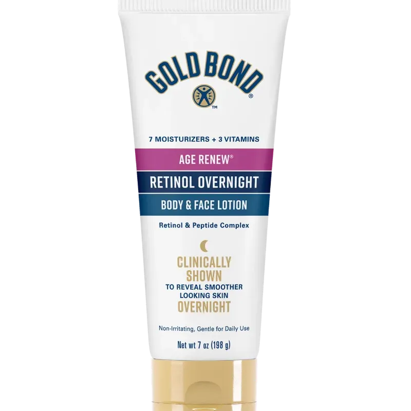 Gold Bond Loción corporal y facial de noche con retinol