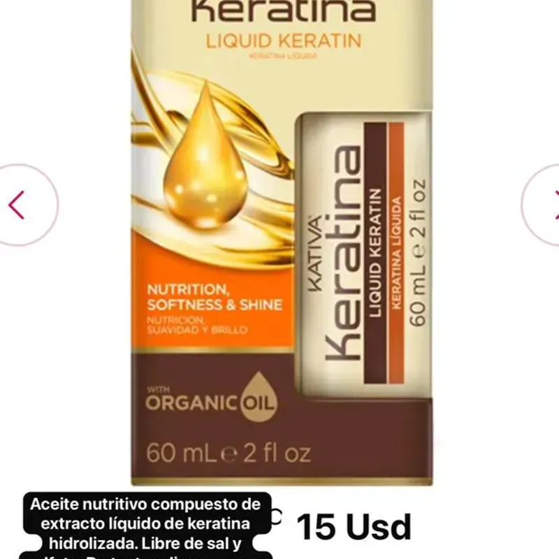 Kativa aceite keratina liquida 