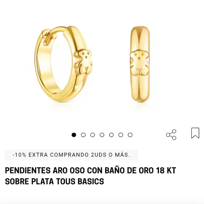 Pendiente TOUS aros 💛