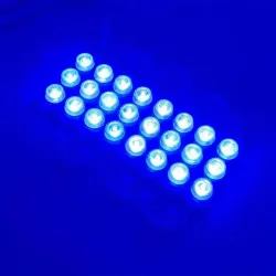 LED con 3 luces Azul, DC12v 24v