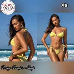 Bikini amarillo con espiral