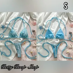 Bikini azul cielo holográfico