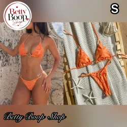 Bikini estampado naranja