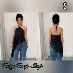 Blusa asimétrica en satín