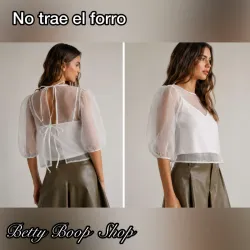 Blusa de mangas transparente
