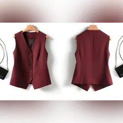 Chaleco rojo vino de excelente calidad