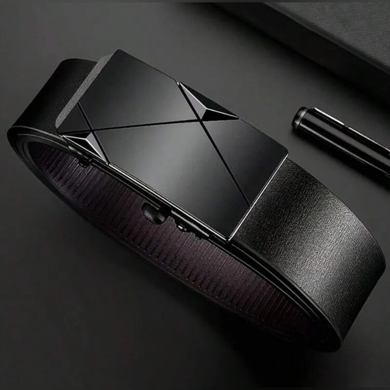 Cinturón de hombre hebilla negra