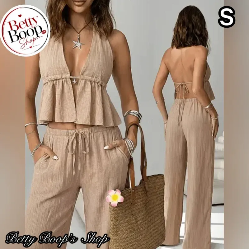 Conjunto Betty Boop en beige