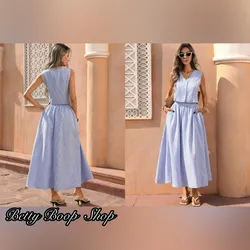Conjunto de chaleco y saya azul