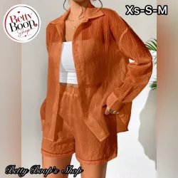 Conjunto naranja oscuro de 2 piezas