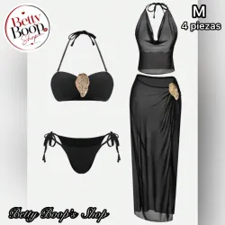 Conjunto negro de 4 piezas