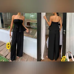 Conjunto negro de pantaloneta
