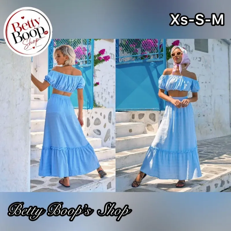 Conjunto veraniego azul claro