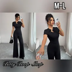 Enterizo negro pantaloneta campana