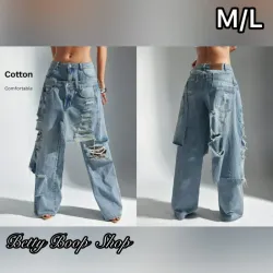 Jean oversize street style de mezclilla