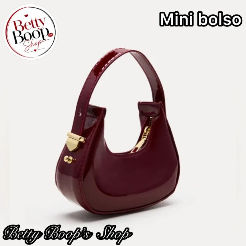 Mini bolso rojo burdeos