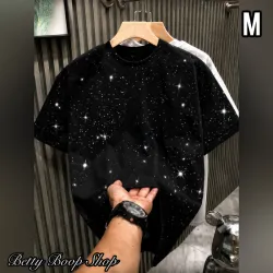 Pullover de hombre en negro con brillos