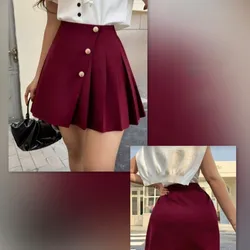 Saya rojo vino botones dorados