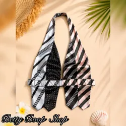 Top moderno con estampado de corbata