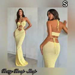 Vestido amarillo tejido