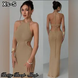 Vestido beige tejido