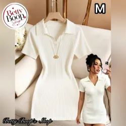 Vestido blanco con cuello