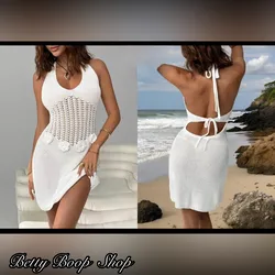 Vestido blanco de punto