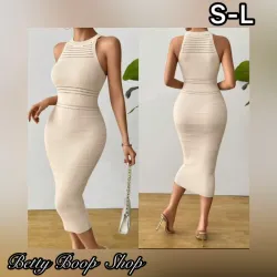 Vestido blanco hueso tejido