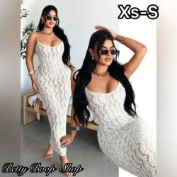 Vestido blanco tejido